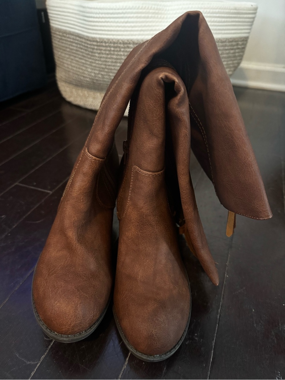 Classic Women's Tall Brown Leather Boots.  8.5.  2” heel.  Never worn.
